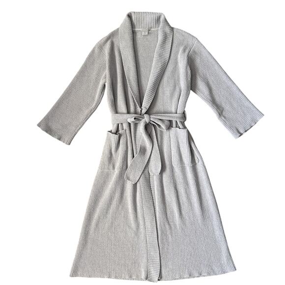 Natori Tranquility Chenille Midi Robe Gray Size Medium - Picture 10 of 11